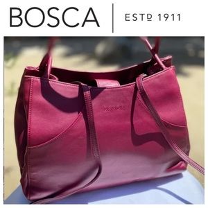 NWT BOSCA NAPPA LEATHER CROSSBODY BAG.